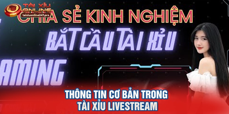 Thông tin cơ bản trong tài xỉu livestream